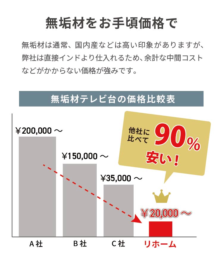無垢材テレビボード