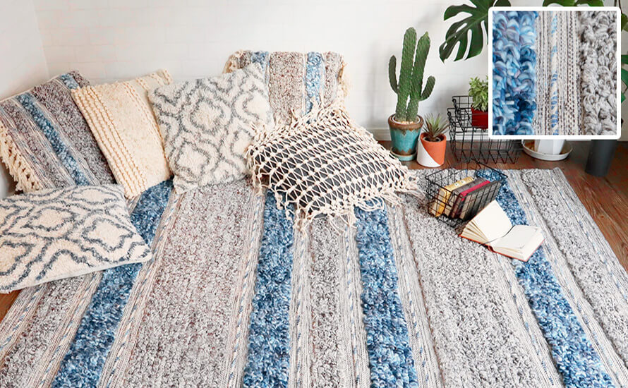 Shaggy rug cotton type
