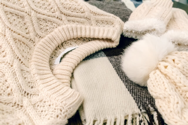 wearing thick clothes